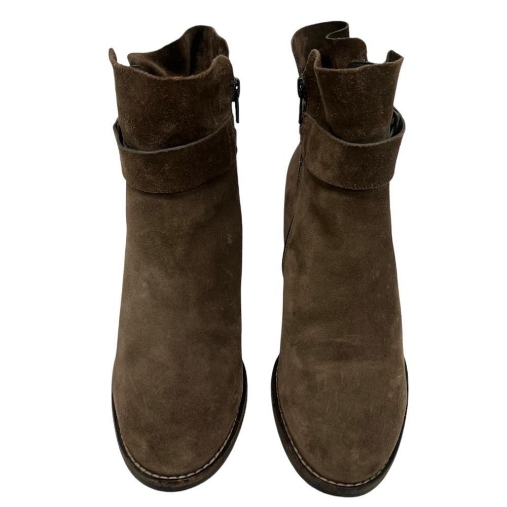 Paul Green Sheridan Brown Nubuck Suede Handcrafted Casual Heeled Boots Women 6.5 - Picture 4 of 16